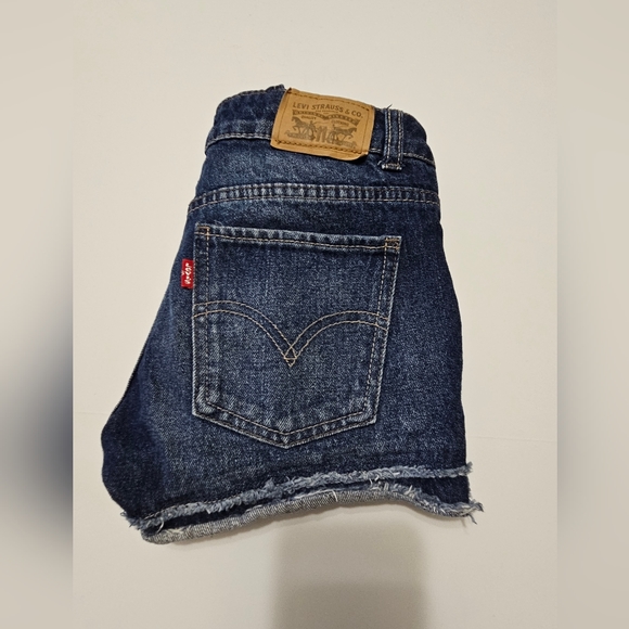 Levis Girl's Denim  Bib Overall Jean Shorts Size 10R #G-11 - Picture 9 of 9